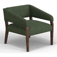 Merry Accent Chair, Olive Green Polyester, Foam, Brown Solid Pine Wood -BM320822