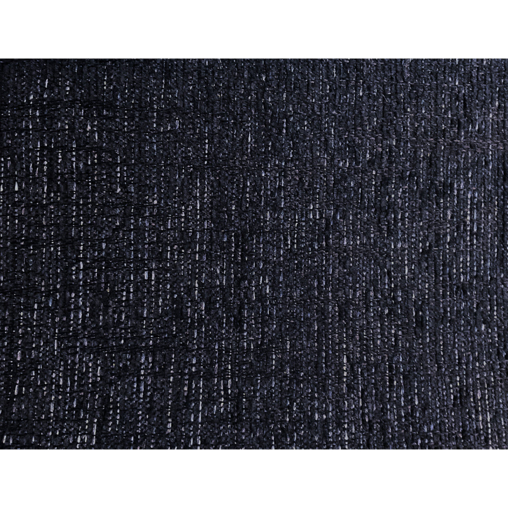 Levy Accent Chair, Navy Blue Polyester, Soft Plush Foam, Black Metal Frame -BM320834