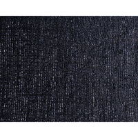 Levy Accent Chair, Navy Blue Polyester, Soft Plush Foam, Black Metal Frame -BM320834
