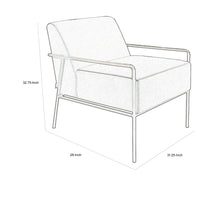 Zili Accent Chair, Gray Faux Leather, Plush Foam, Sleek Gold Metal Finish -BM320891