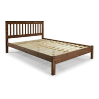 Octa Full Bed, Plank Style, Rustic, Brazilian Pine Wood, Mahogany - BM321089