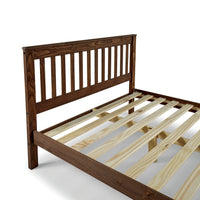 Octa Full Bed, Plank Style, Rustic, Brazilian Pine Wood, Mahogany - BM321089