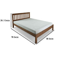 Octa Full Bed, Plank Style, Rustic, Brazilian Pine Wood, Mahogany - BM321089