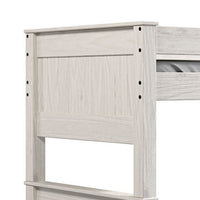 Twin/Twin Bunk Bed with Ladder, Brazilian Pine, Solid Wood, White - BM321092