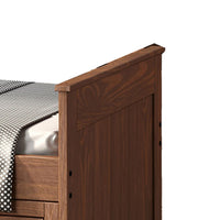 Mari Twin Captain Bed with Drawers, Brazilian Pine, Mahogany Wood - BM321094