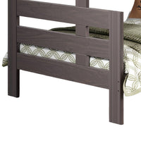 Damie Twin/Full Bunk Bed with Ladder, Brazilian Pine, Gray Solid Wood - BM321095