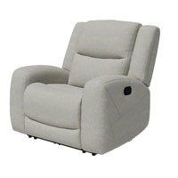 Gira Manual Recliner Chair with Contour Armrest, Wood Frame, Beige Fabric  -BM321110