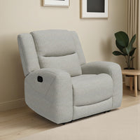 Gira Manual Recliner Chair with Contour Armrest, Wood Frame, Beige Fabric  -BM321110