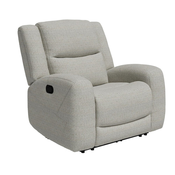 Gira Manual Recliner Chair with Contour Armrest, Wood Frame, Beige Fabric  -BM321110