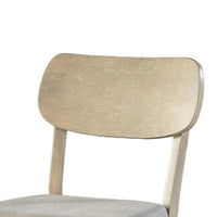 Kene Dining Side Chair Set of 2, Contour Back, Tapered Legs, Gray Fabric -BM321120