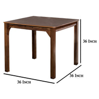Lasie 5 Piece Counter Height Table Set, 4 Chairs, Slatted, Brown Solid Wood -BM321134