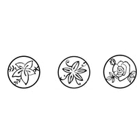 Cinq 3 Piece Set Wall Decor, Floral Hollow Out Abstract Design, Black Round Metal Frame - BM321139