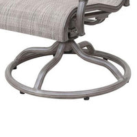 Mace Outdoor Patio Swivel Rocker Chair Set of 2, Curved, Aluminum, Gray -BM321185