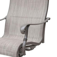 Mace Outdoor Patio Swivel Rocker Chair Set of 2, Curved, Aluminum, Gray -BM321185