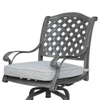 Mace Outdoor Patio Barstool Chair Set of 2, Aluminium, Golden Beige -BM321193