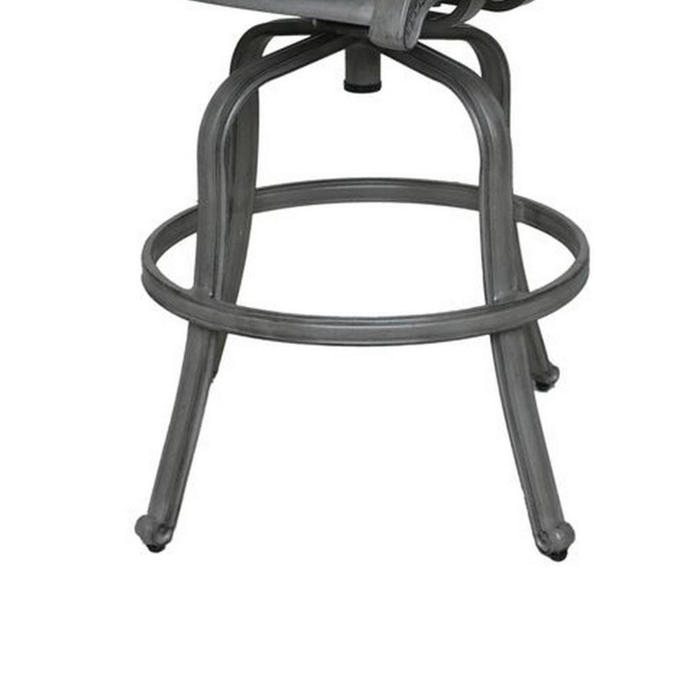 Mace Outdoor Patio Barstool Chair Set of 2, Aluminium, Golden Beige -BM321193