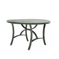 Vale Outdoor Patio Dining Table, 48 Inch Round Top, Aluminum, Antique Brown -BM321202
