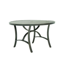 Vale Outdoor Patio Dining Table, 48 Inch Round Top, Aluminum, Antique Brown