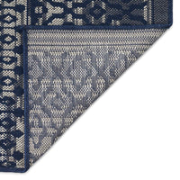 Gini Area Rug, Rectangular 5 x 7, Indoor Outdoor, Navy Blue and Ivory -BM321207
