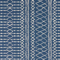 Sham Area Rug, Rectangular 5 x 7, Blue Indoor Outdoor, Handcrafted Details -BM321209