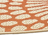 Monis Area Rug, Round 8 x 8, Ivory Indoor Outdoor, Ivory Medallion Pattern -BM321212