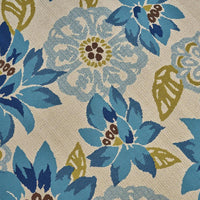 Ira Area Rug, Rectangular 8 x 10, Ivory Indoor Outdoor, Blue Yellow Floral -BM321216
