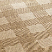 Ricky Area Rug, Rectangular 5 x 7, Light Brown Indoor Outdoor Plaid Pattern -BM321219