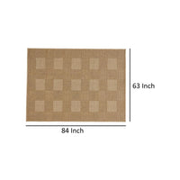 Ricky Area Rug, Rectangular 5 x 7, Light Brown Indoor Outdoor Plaid Pattern -BM321219