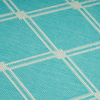Mig Area Rug, Rectangular 8 x 10, Teal Blue and Ivory, Indoor Outdoor -BM321222