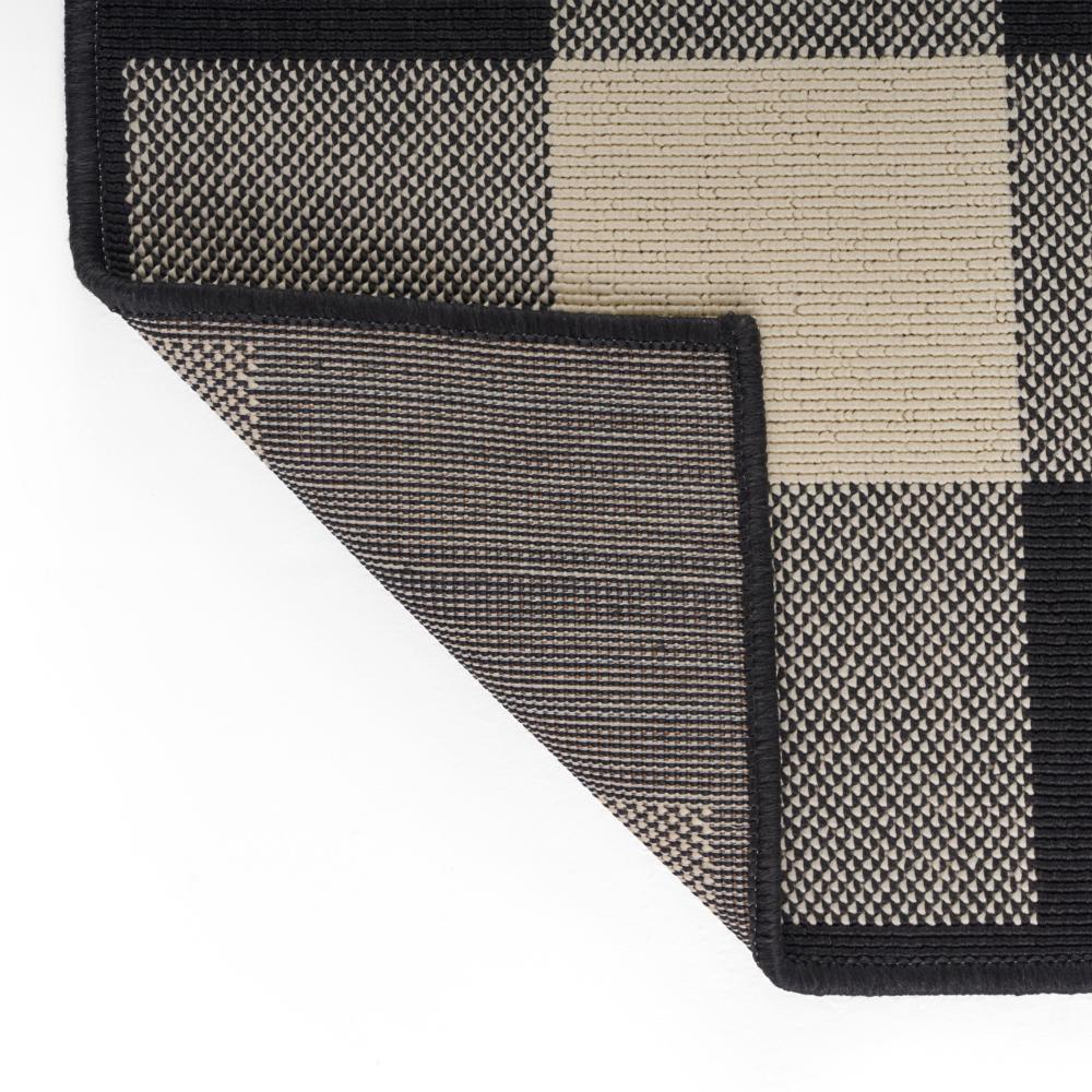 Ina Area Rug, Rectangular 5 x 7, Black, White, Gray Checkered Pattern -BM321228