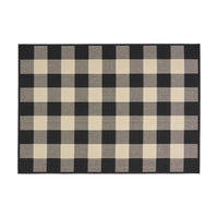 Ina Area Rug, Rectangular 5 x 7, Black, White, Gray Checkered Pattern
