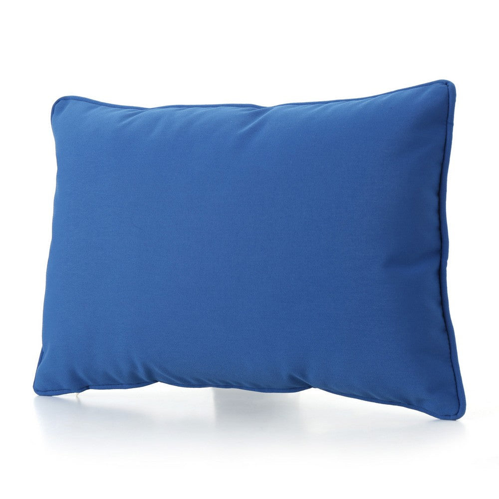 Naed Pillow Set of 2, Rectangular 12 x 18, Blue Water Safe Indoor Outdoor By Casagear Home