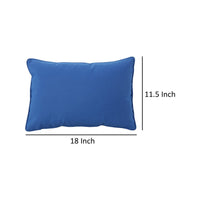 Naed Pillow Set of 2, Rectangular 12 x 18, Blue Water Safe Indoor Outdoor By Casagear Home