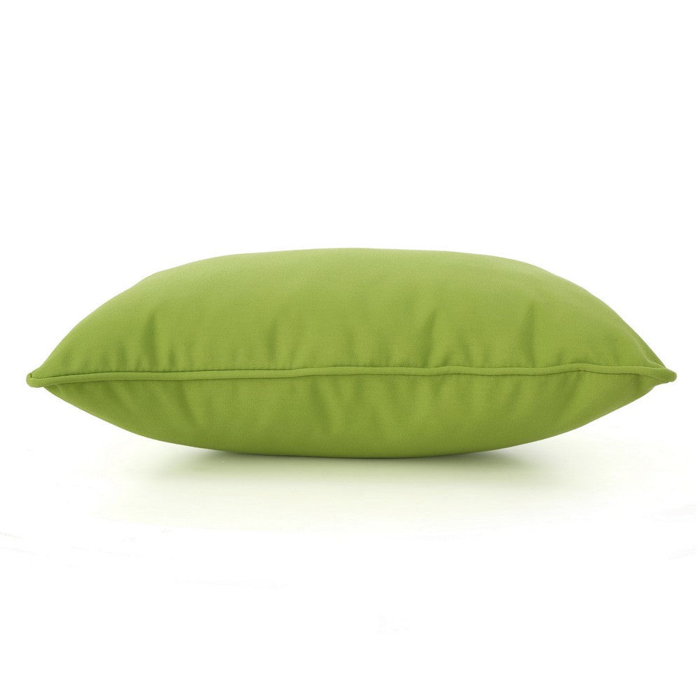 Naed Pillow Set of 2, Rectangular 12 x 18, Green Water Safe Indoor Outdoor By Casagear Home