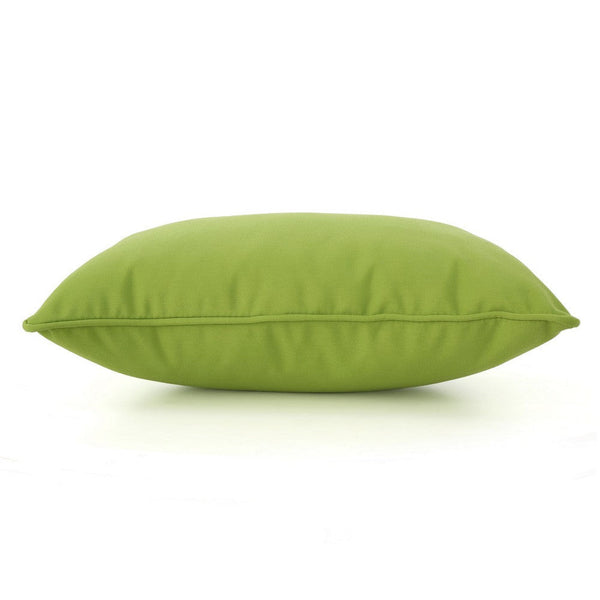 Naed Pillow Set of 2, Rectangular 12 x 18, Green Water Safe Indoor Outdoor By Casagear Home