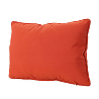 Naed Pillow, Rectangular 18 Inch, Orange Water Safe Fabric Indoor Outdoor By Casagear Home