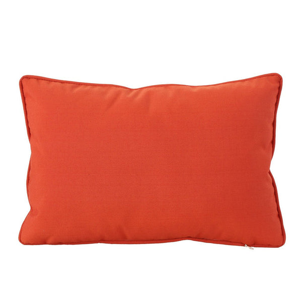 Naed Pillow, Rectangular 18 Inch, Orange Water Safe Fabric Indoor Outdoor By Casagear Home