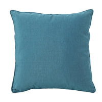 Naed Pillow, Square 18 Inch, Plush Teal Water Safe Fabric Indoor Outdoor By Casagear Home