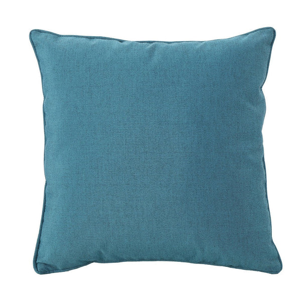 Naed Pillow, Square 18 Inch, Plush Teal Water Safe Fabric Indoor Outdoor By Casagear Home