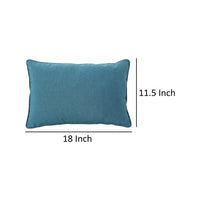 Naed Pillow, Rectangular 12 x 18, Teal Water Safe Fabric Indoor Outdoor By Casagear Home