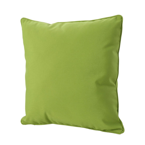 Naed Pillow, Square 18 Inch, Plush Green Water Safe Fabric Indoor Outdoor By Casagear Home