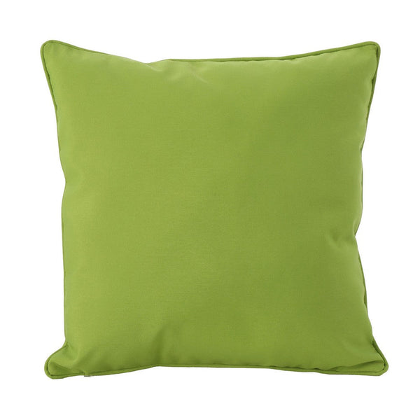 Naed Pillow, Square 18 Inch, Plush Green Water Safe Fabric Indoor Outdoor By Casagear Home