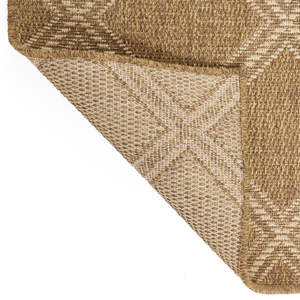 Nicks Area Rug, Rectangular 5 x 7, Brown Indoor Outdoor Diamond Pattern -BM321240