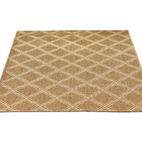 Nicks Area Rug, Rectangular 5 x 7, Brown Indoor Outdoor Diamond Pattern -BM321240