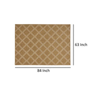 Nicks Area Rug, Rectangular 5 x 7, Brown Indoor Outdoor Diamond Pattern -BM321240