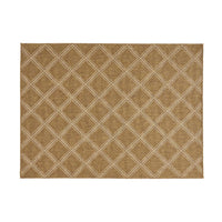 Nicks Area Rug, Rectangular 5 x 7, Brown Indoor Outdoor Diamond Pattern