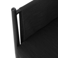 Jackie Outdoor Club Accent Chair, Black, Dark Gray Cushions, Aluminium -BM321241
