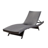 Mach Chaise Lounger, Dark Brown Rattan Wicker Frame, Outdoor, 79 Inch -BM321242