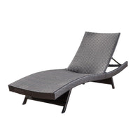 Mach Chaise Lounger, Dark Brown Rattan Wicker Frame, Outdoor, 79 Inch -BM321242