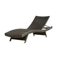 Mach Chaise Lounger, Dark Brown Rattan Wicker Frame, Outdoor, 79 Inch -BM321242